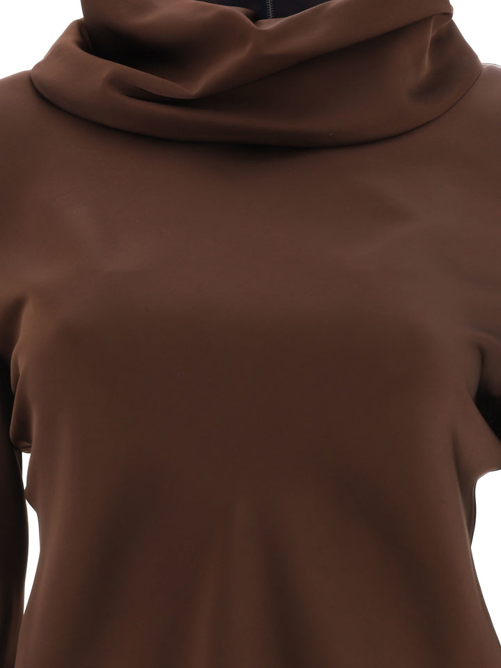 Zipped Top Tops Brown