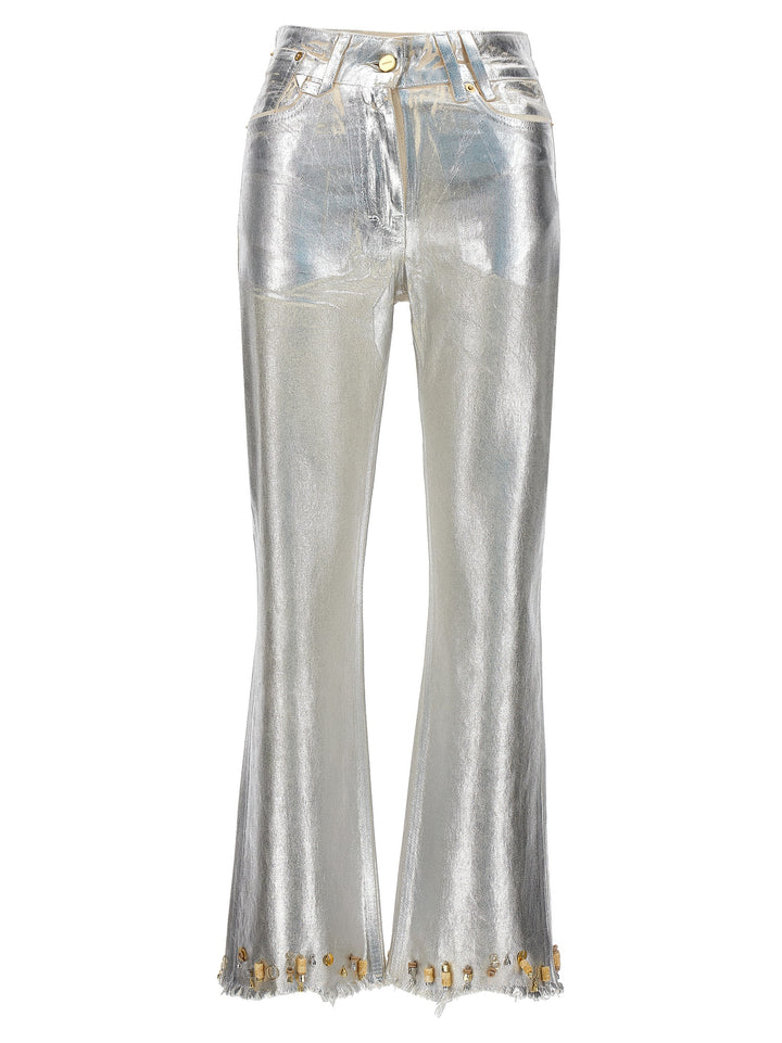 Jacquemus Le De Nīmes Court Articha Jeans - Silver | c435982404c625f1af5b2ea2a1fe718502e54657