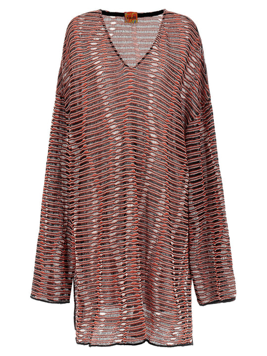 Wave Jacquard Sweaters And Cardigans Multicolor