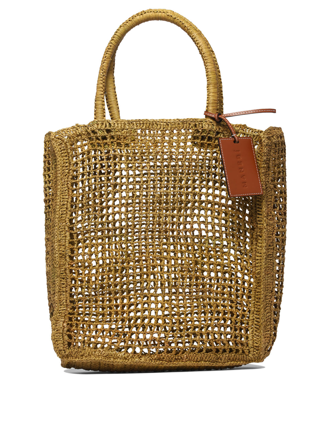 Raffia Net Handbags Beige