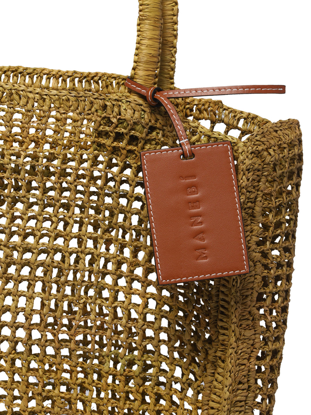 Raffia Net Handbags Beige