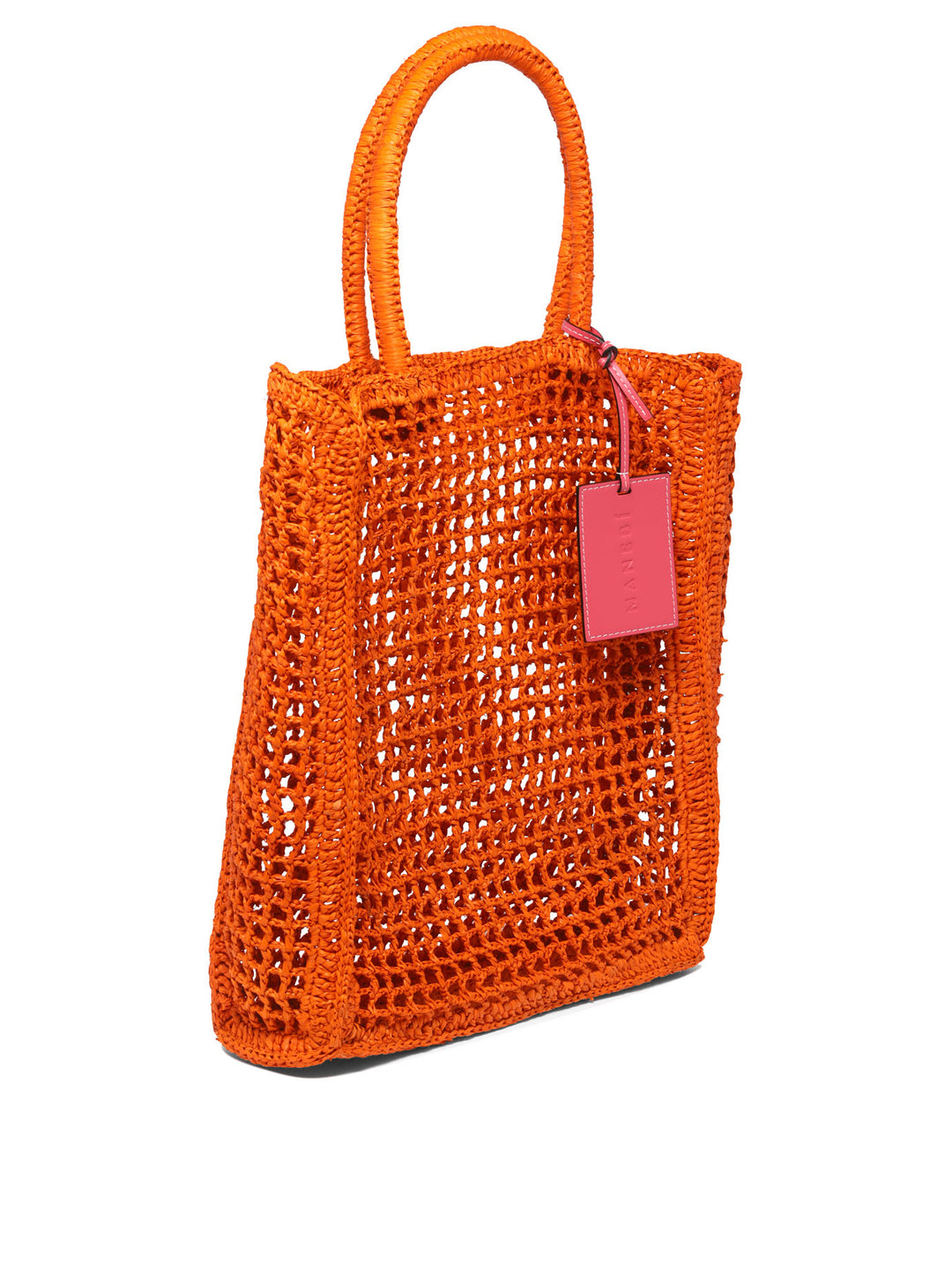 Raffia Net Handbags Orange