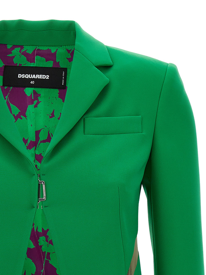 Dsquared2 Tulle Insert Blazer Jacket BlazerS - Green | 8059263bf294c0edf08c0eb445354e492ffdfc0d
