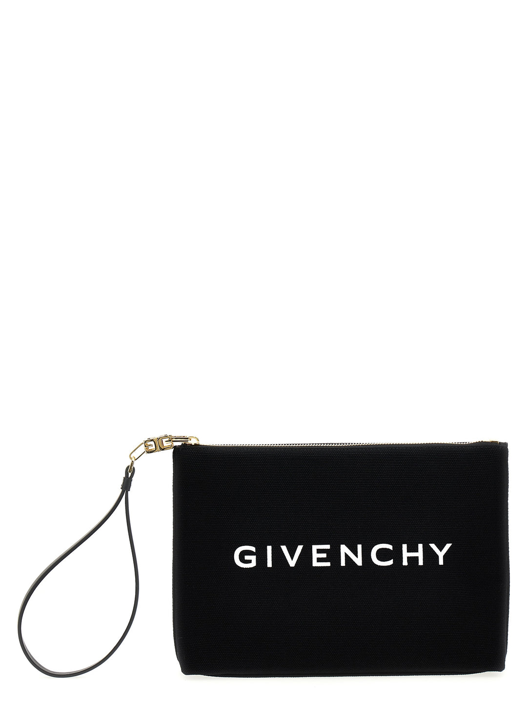 Large Canvas Pouch Clutch Black