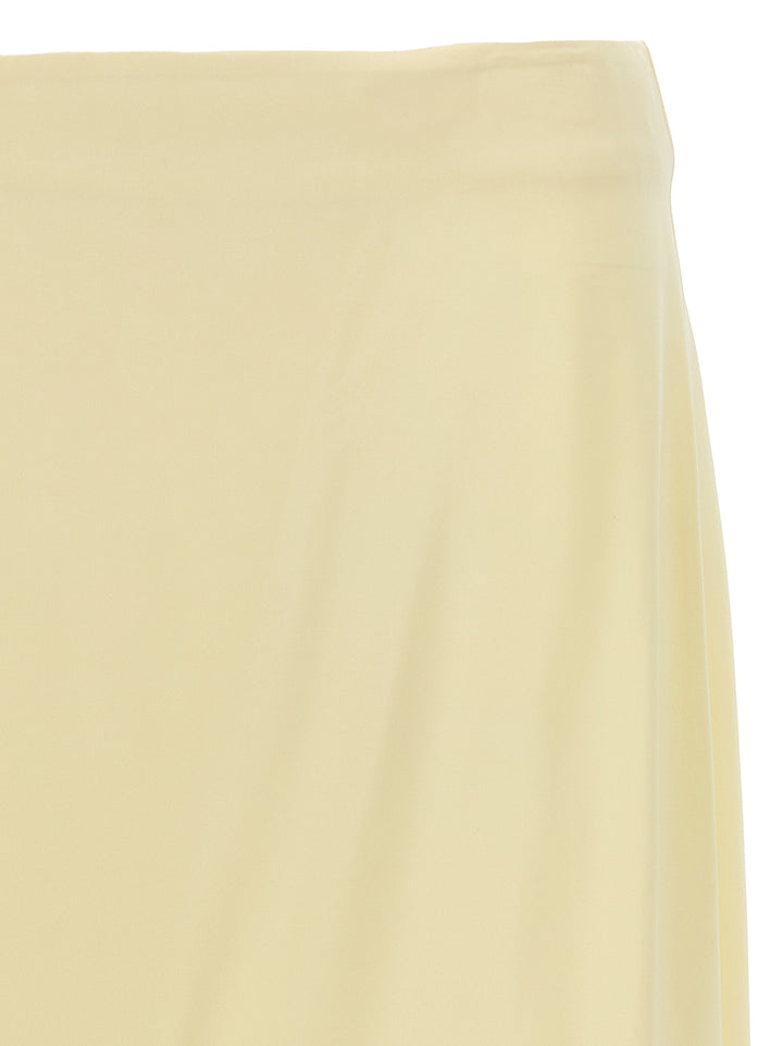 Jil Sander Satin Skirt With Side Slit Skirts - Yellow | cb7068c7e669400ac33084d438979513c708d015