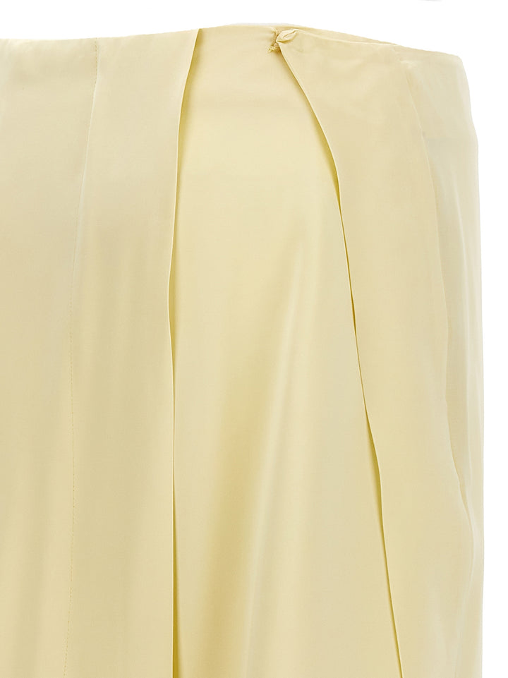 Jil Sander Satin Skirt With Side Slit Skirts - Yellow | 8566bceb4a749d73bd35b67c07709e4392e06a06