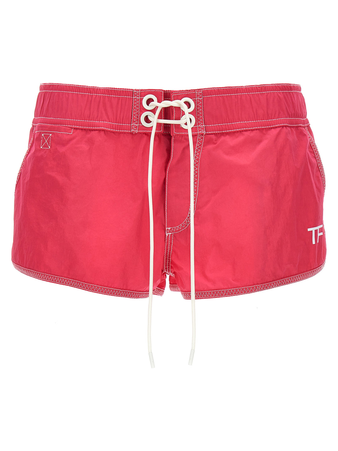 Tom Ford Logo Nylon Shorts Bermuda and Short - Fuchsia | 46e46a88c9a80fc77ad07b8a810a968ef8e17548