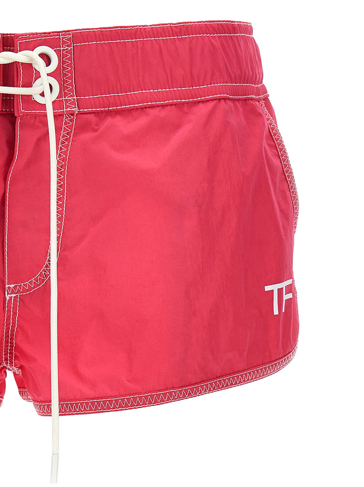 Tom Ford Logo Nylon Shorts Bermuda and Short - Fuchsia | 7594ac60f145c8ccda531b6440430ee3a640c35d