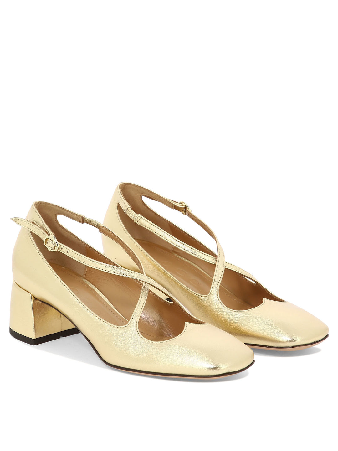 Two For Love Heeled Shoes Gold