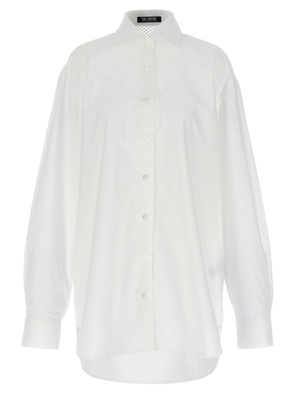 Mesh Insert Shirt White