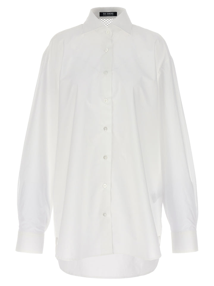Raf Simons Mesh Insert Shirt Shirt and Blouse - White | 01a67d40d42ca412a41e6a89a50a740c6a74c783