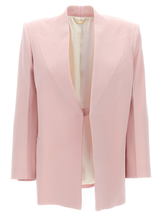 Single-Breasted Blazer Jacket Blazers Pink