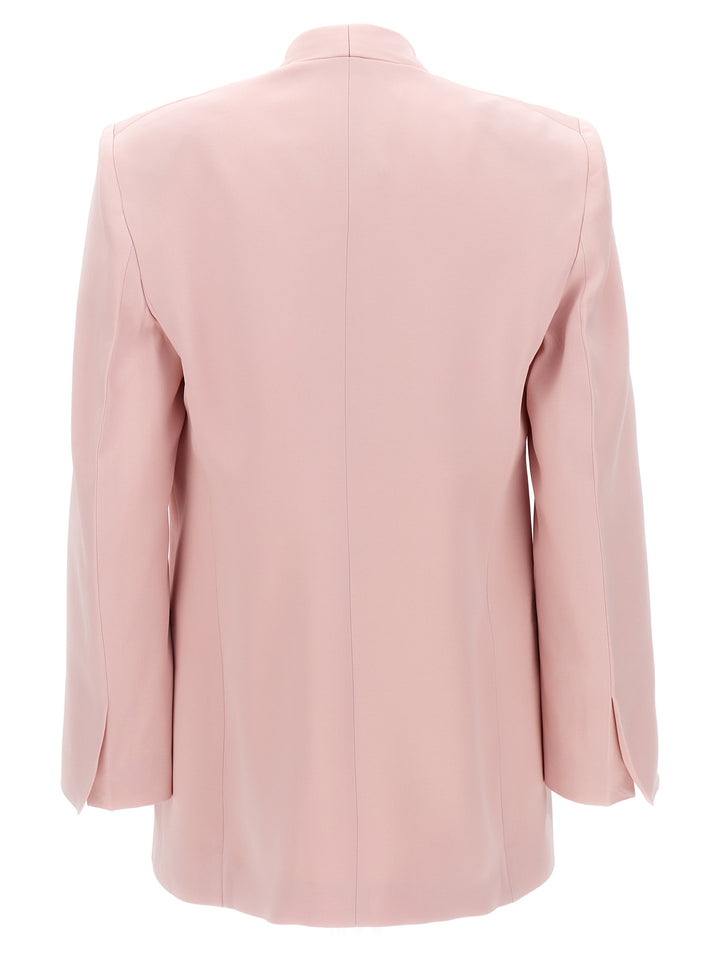 Victoria Beckham Single-Breasted Blazer Jacket BlazerS - Pink | 0f6fbb1f81e3c4c61420b9adc976573093a91aa3