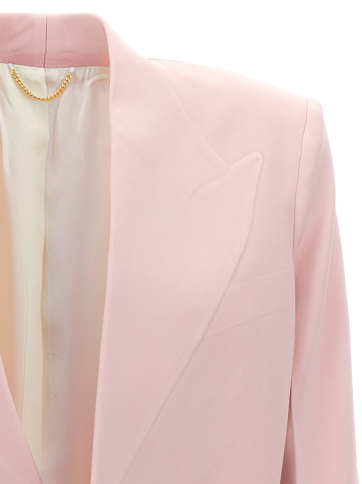 Victoria Beckham Single-Breasted Blazer Jacket BlazerS - Pink | bc6d61c98f49de57a881d13ecb85bb4bc8773d9e
