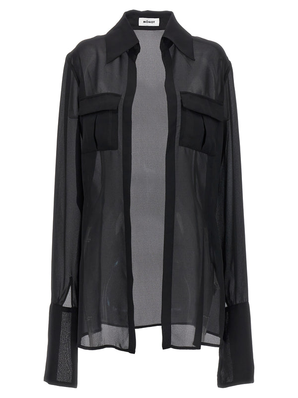 Georgette Shirt And Blouse Black