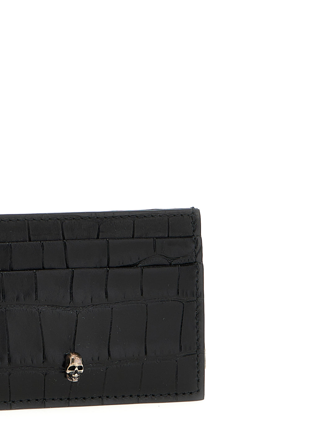 Skull Leather Card Holder Wallets, Card Holders Black