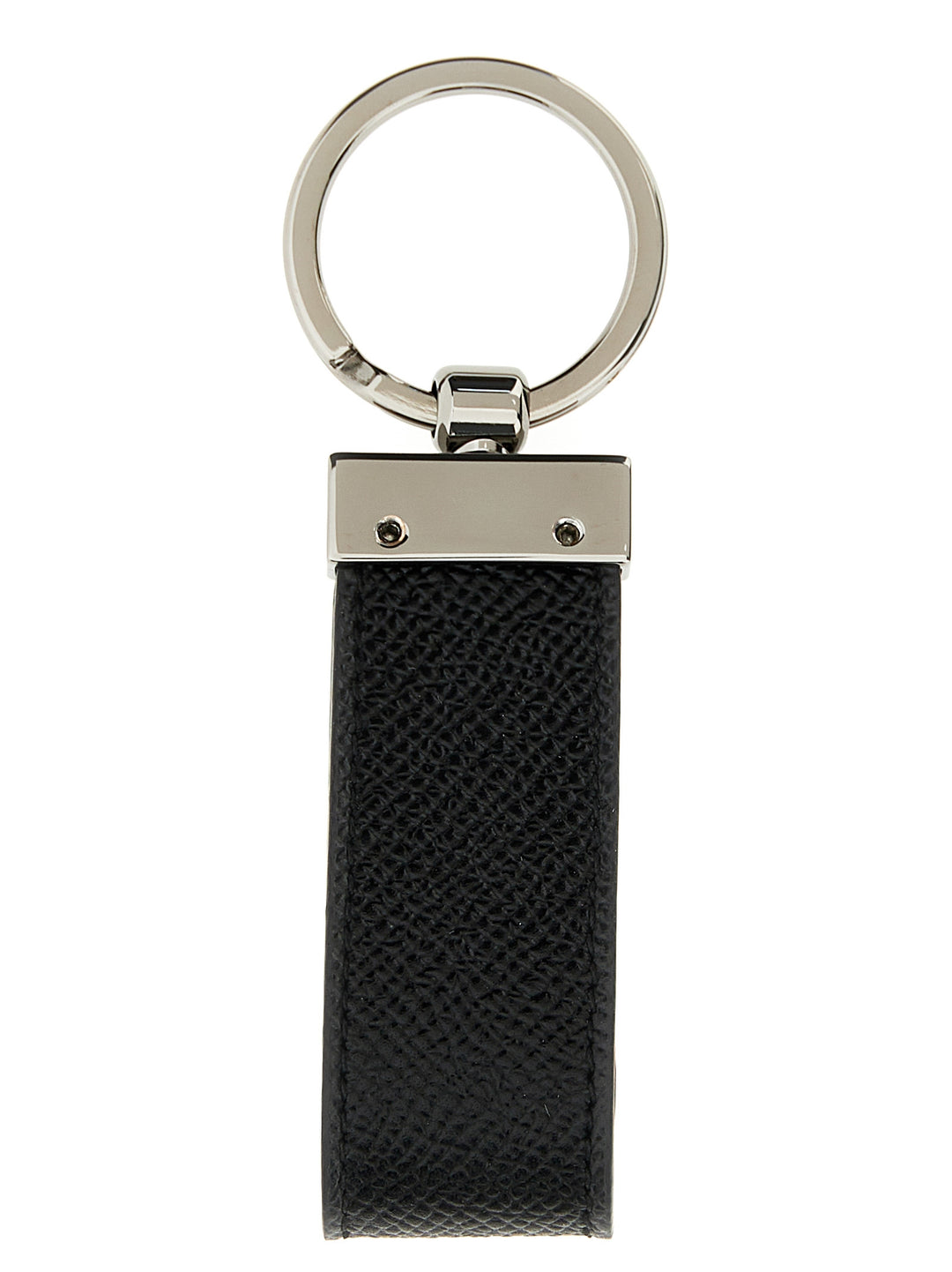 Logo Plaque Keyring Black