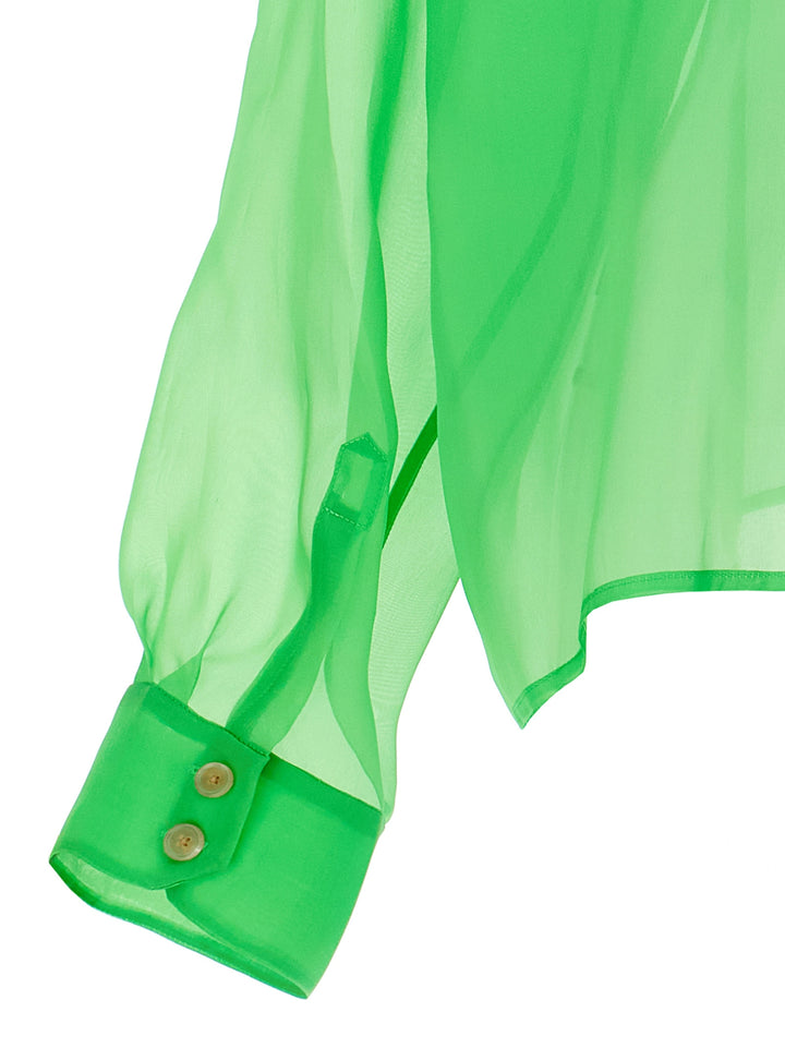 A.W.A.K.E. Mode Organdy 80s Shirt Shirt and Blouse - Green | d8436b88767e2eb5caf4951d1ff432dca102c5d4