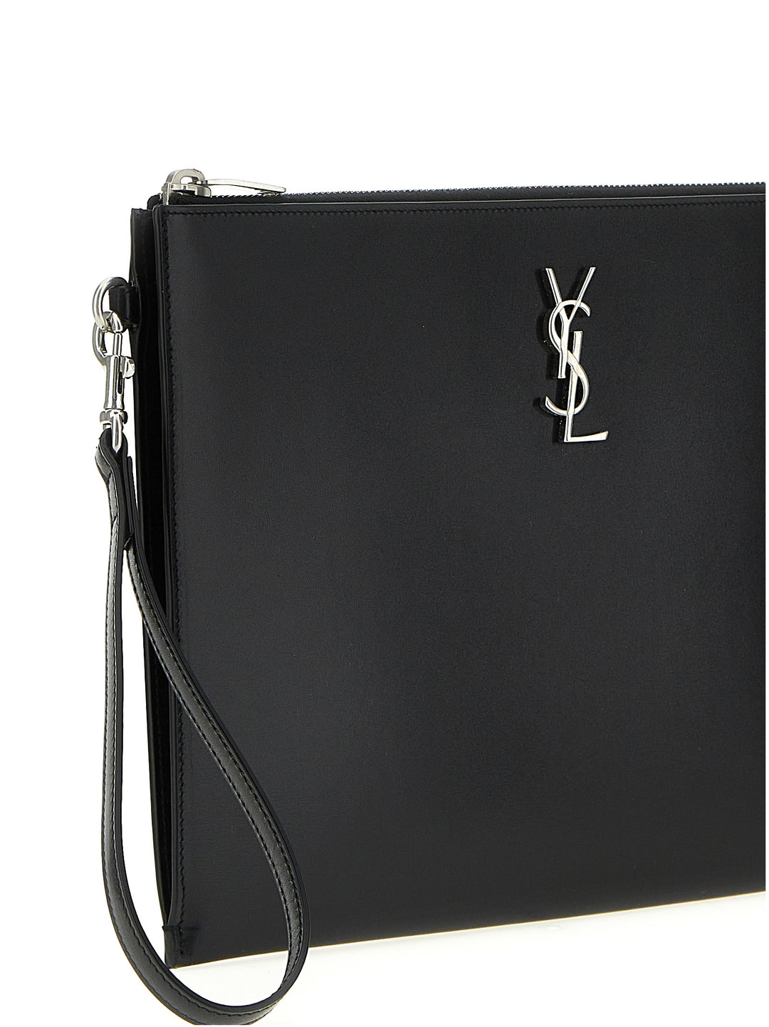 Logo Leather Ipad Holder Hi-Tech Black