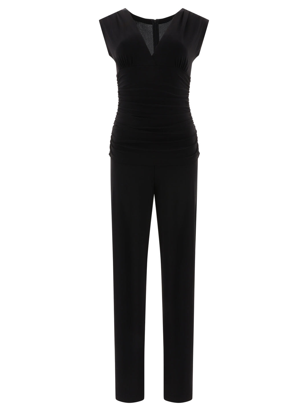 V-Neck Jumpsuit Dresses Black