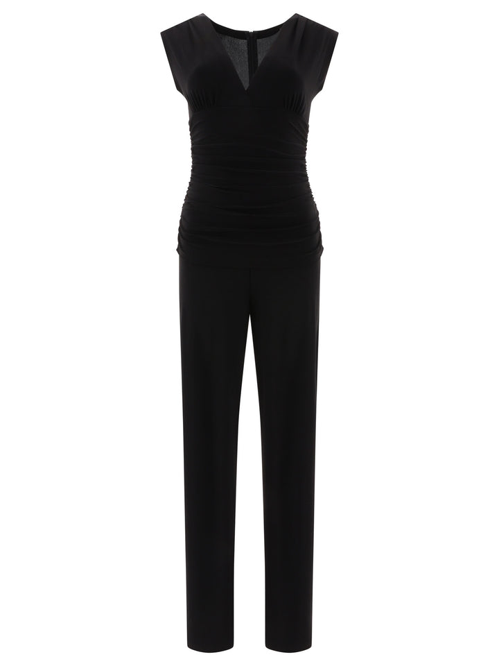 V-Neck Jumpsuit Dresses Black