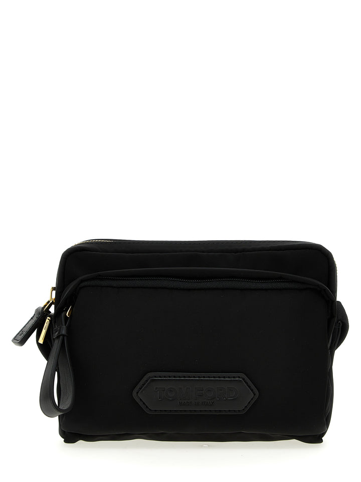 Logo Nylon Crossbody Bag Crossbody Bags Black