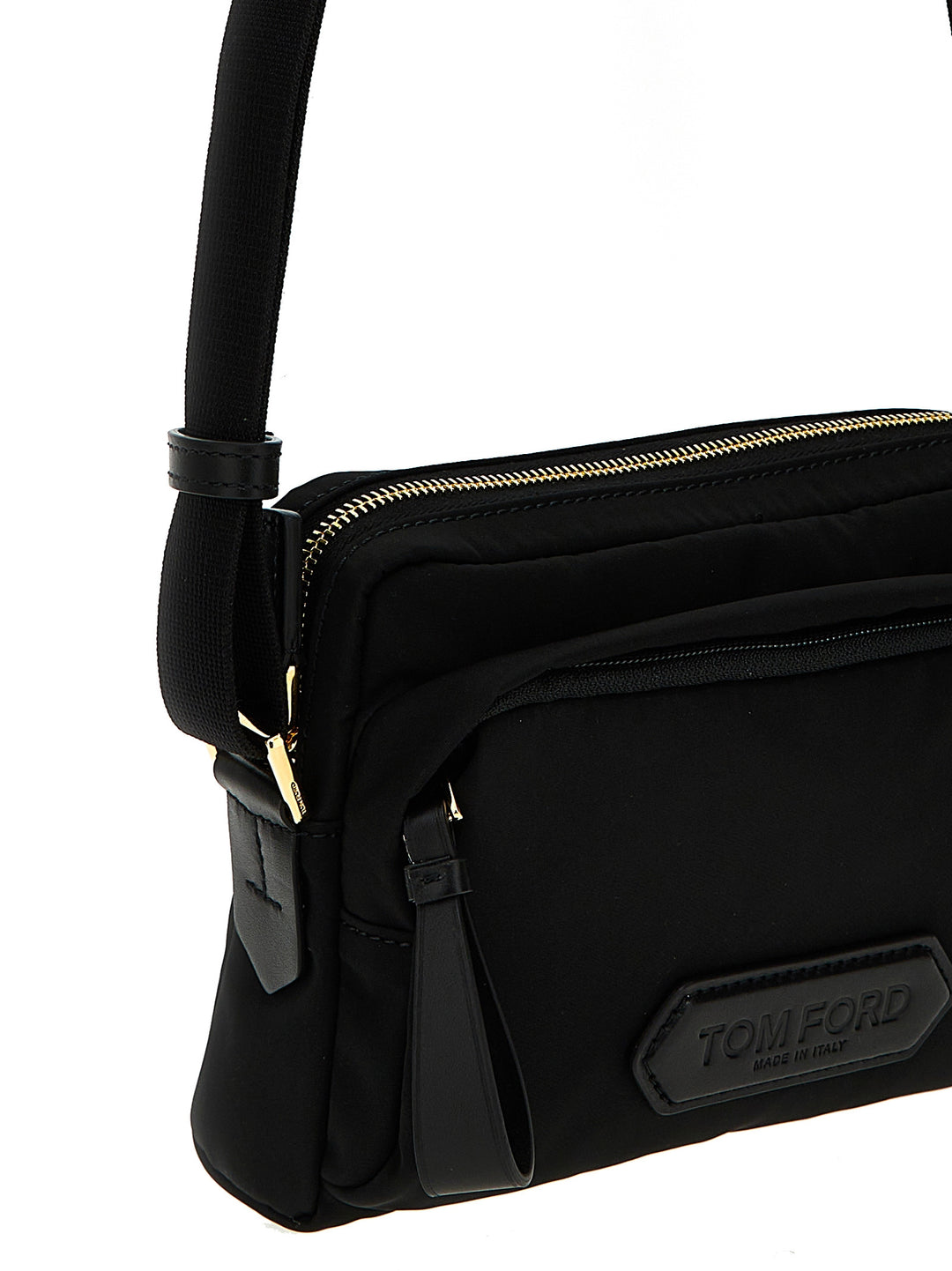 Logo Nylon Crossbody Bag Crossbody Bags Black