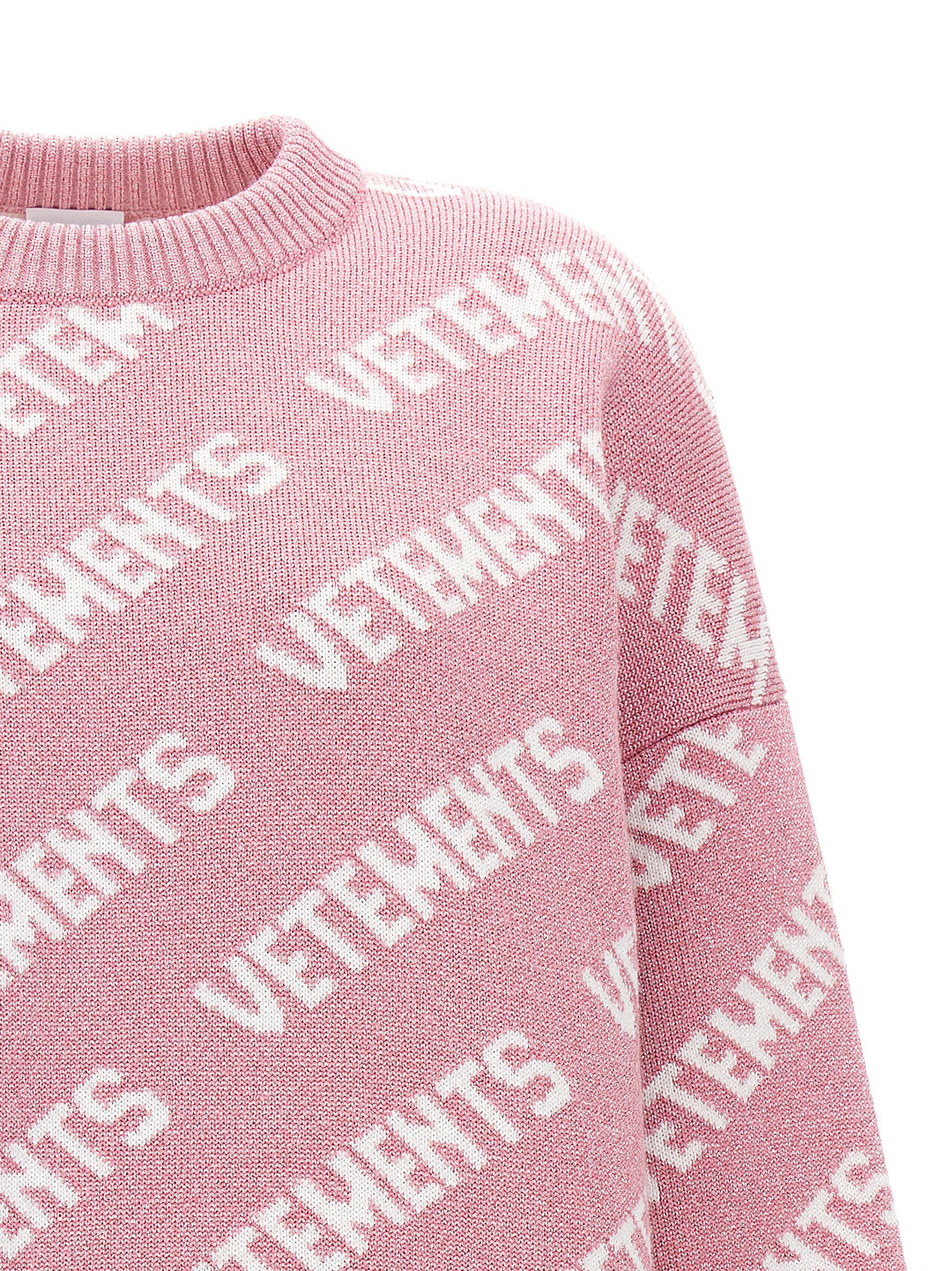 Vetements Lurex Monogram Sweater Sweaters and Cardigans - Pink | 02d26b8052371d8ec678c7e6249d0c386fb2105b
