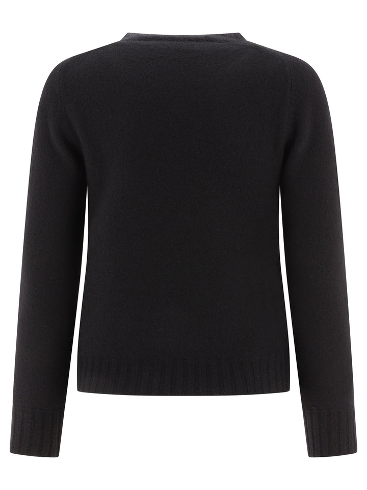 Merino Wool Sweater Knitwear Black