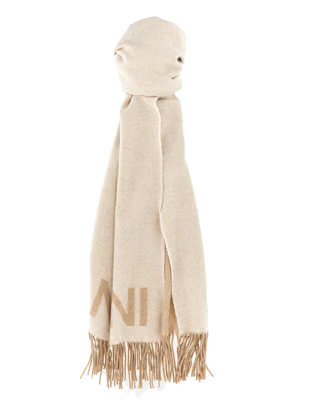 Maxi Logo Scarf Scarves, Foulards Beige