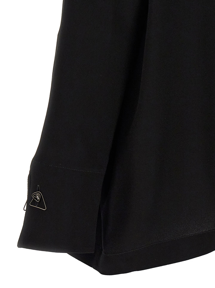 Fabiana Filippi Cufflinks Detail Blouse Shirt and Blouse - Black | 1a774608559cf8aafbfd4f3739ebf7e14ba2bffe