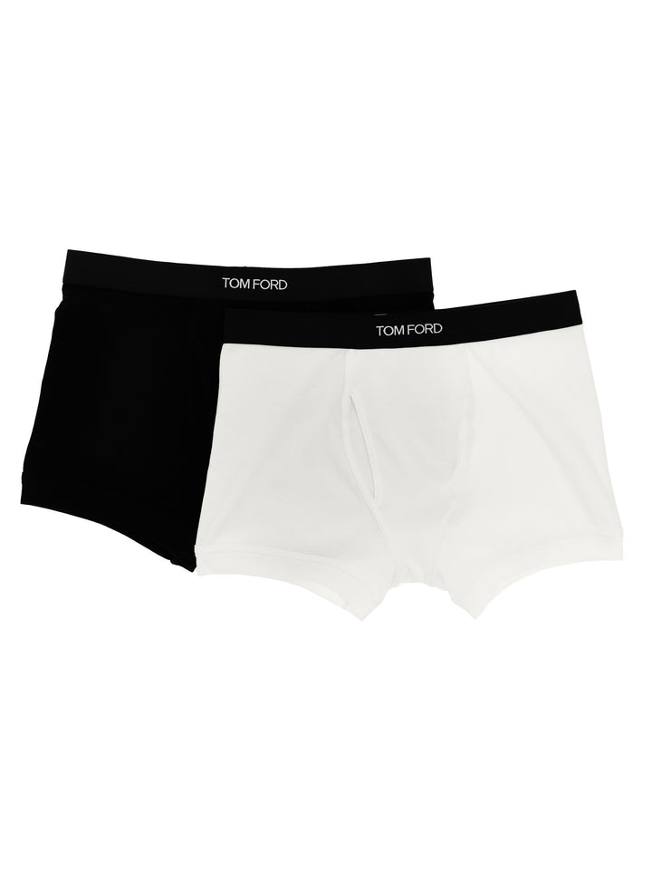 2-Pack Logo Boxers Underwear, Body White/Black