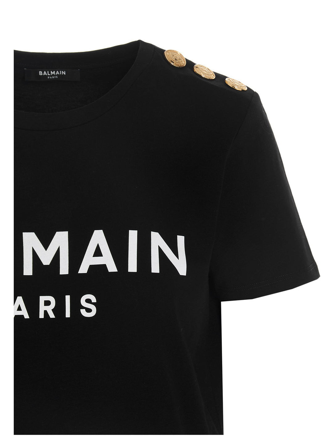 Balmain Logo Print T-shirt - White/Black | 03fcf55781a6477aca9eef5919e40a00b1f41552
