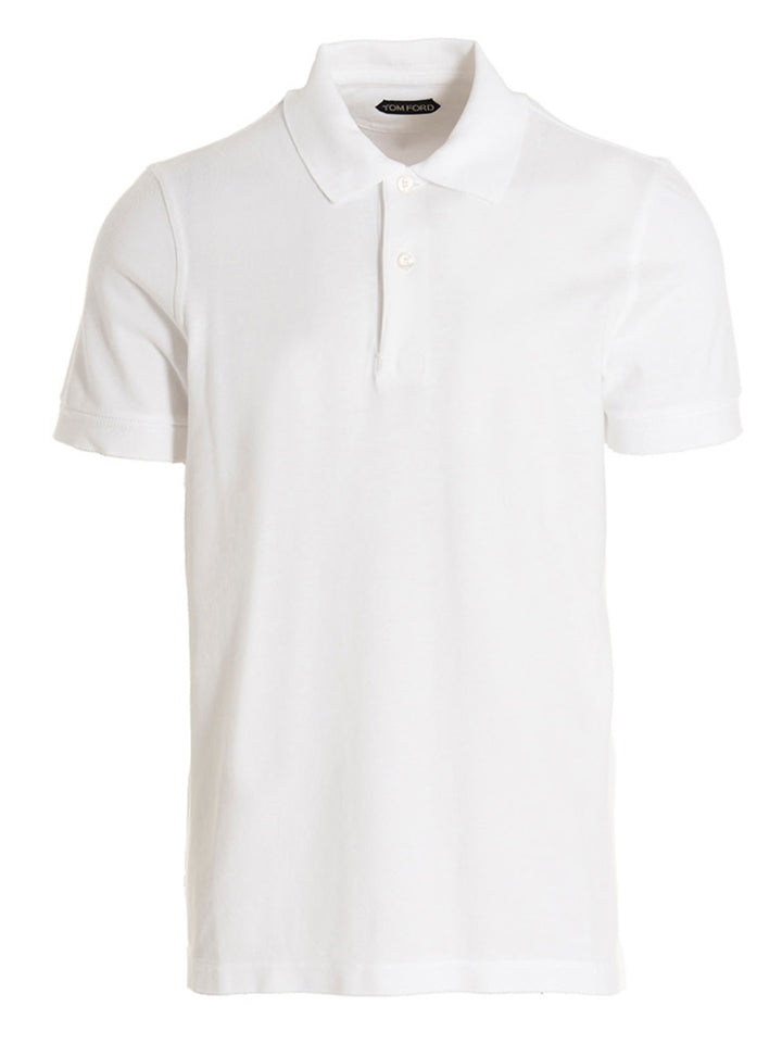 Tom Ford Piqué Cotton  Shirt Polo - White | 1128fab9983785124d59ea9c3b4adeeac4dcb199