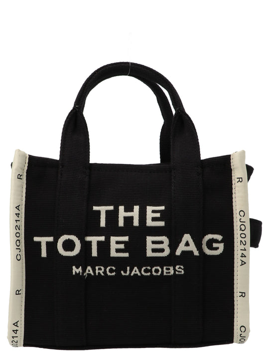 The Jacquard Small Tote Hand Bags White/Black