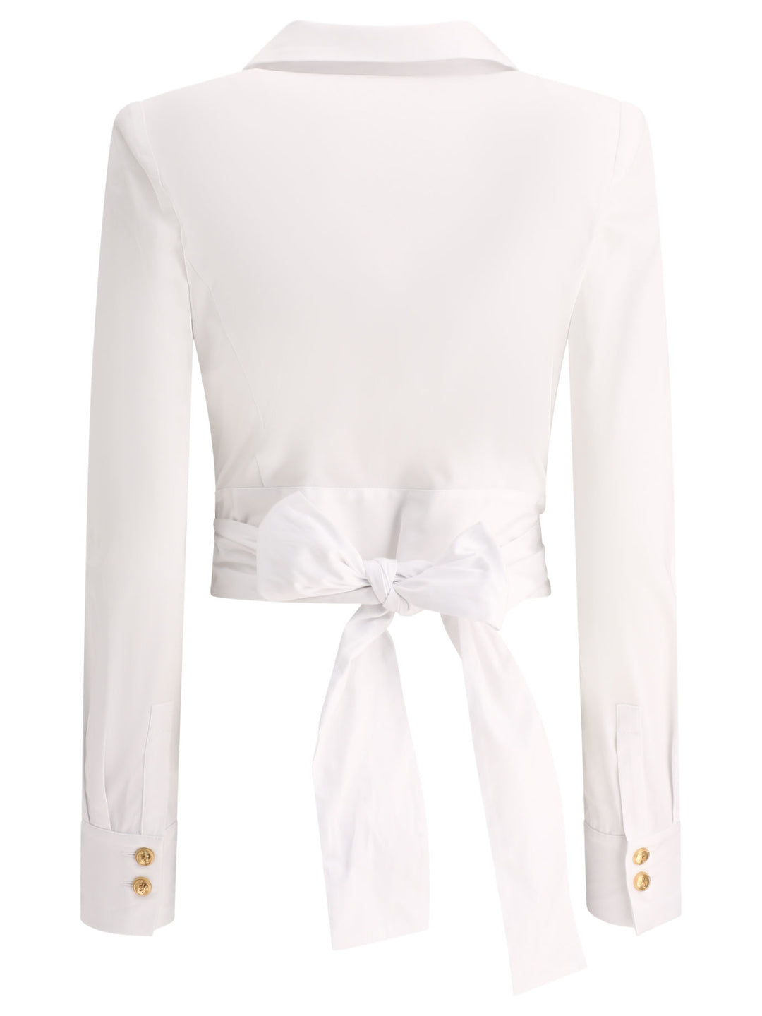 Cotton Shirt With Sash Shirts White