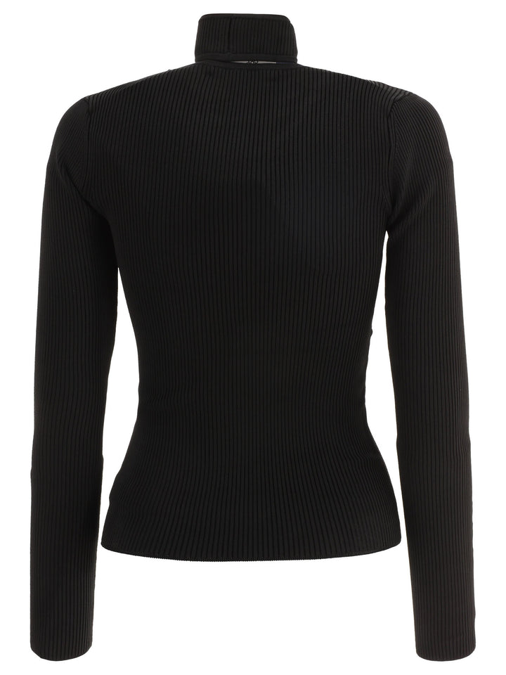 Turtleneck With Cut-Out Knitwear Black