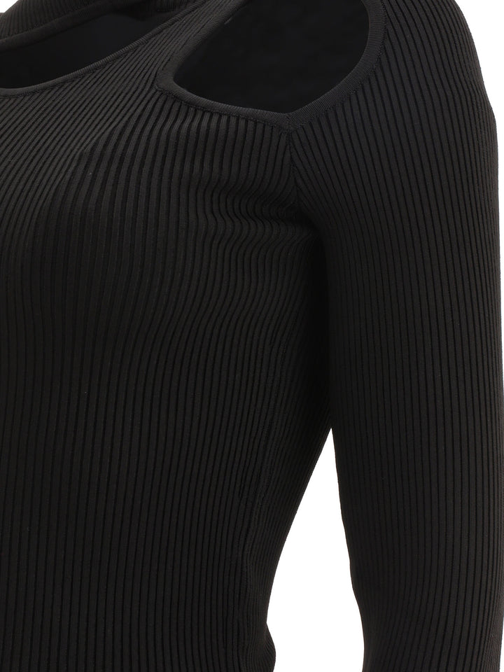 Turtleneck With Cut-Out Knitwear Black