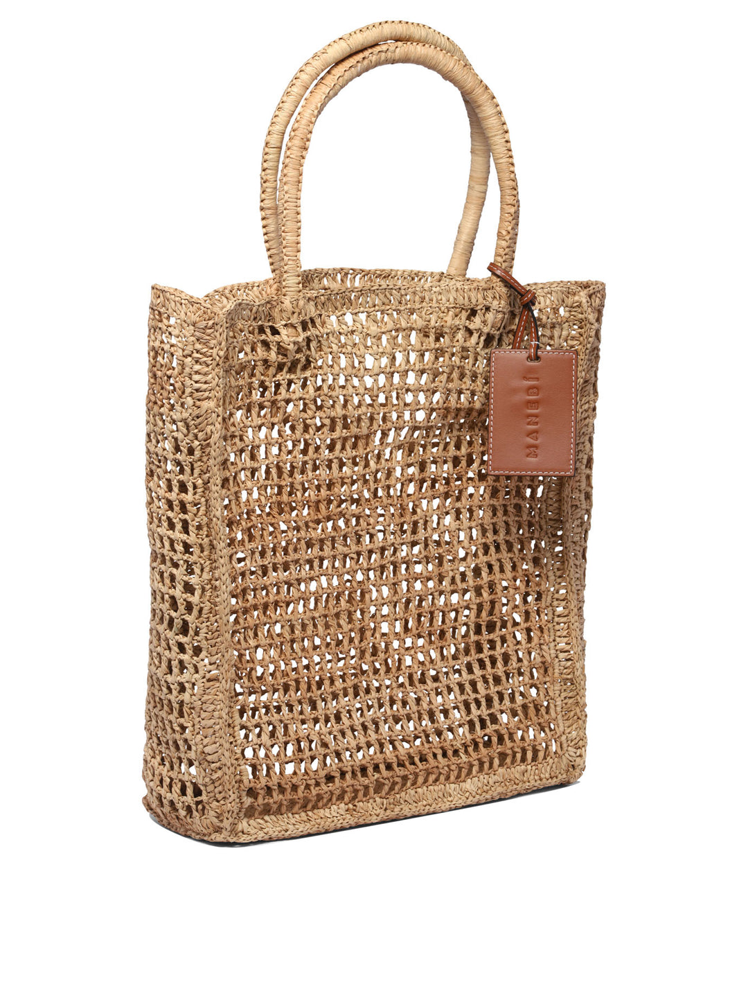 Raffia Net Handbags Beige