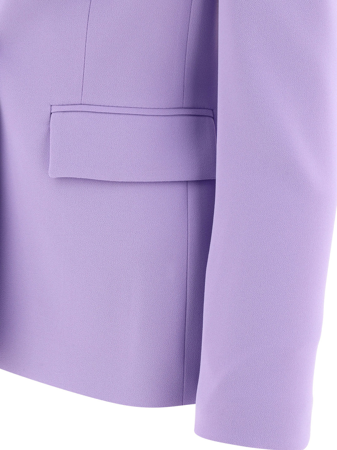 Single-Breasted Blazer In CrêPe Stretch Jackets Purple