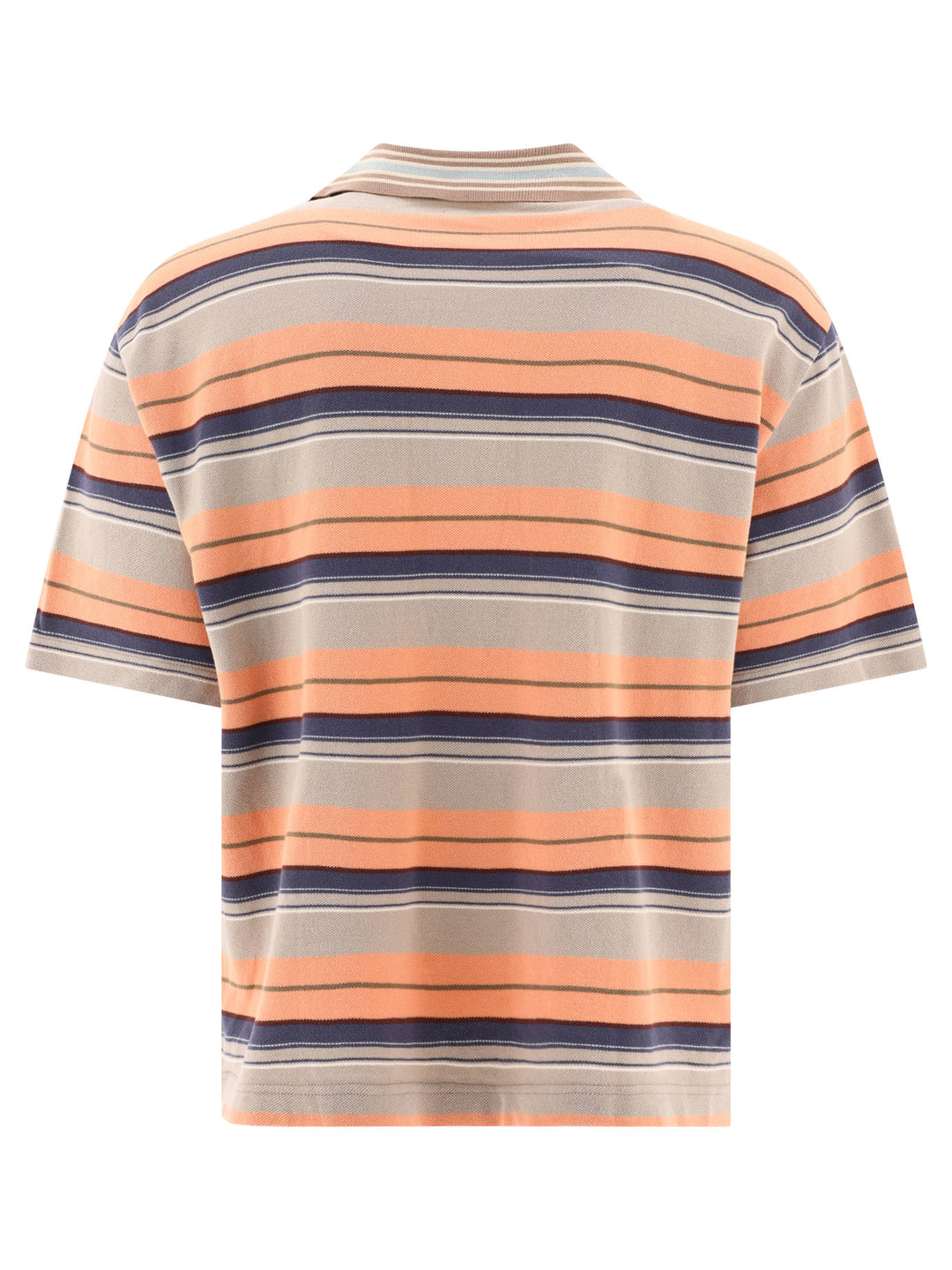 Multi-Border Kanoko Box Polo Shirts Beige