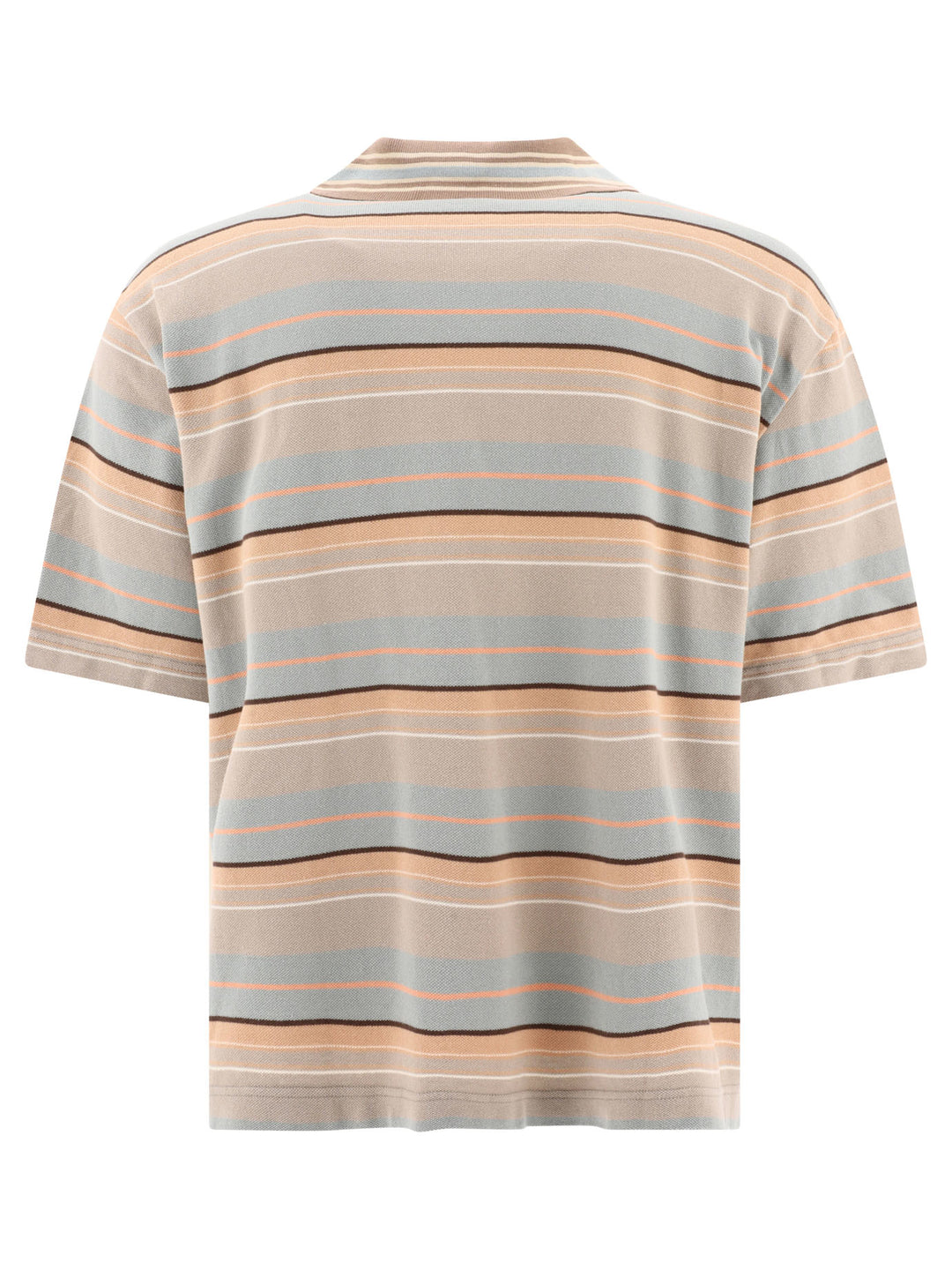 Multi-Border Kanoko Box Polo Shirts Beige