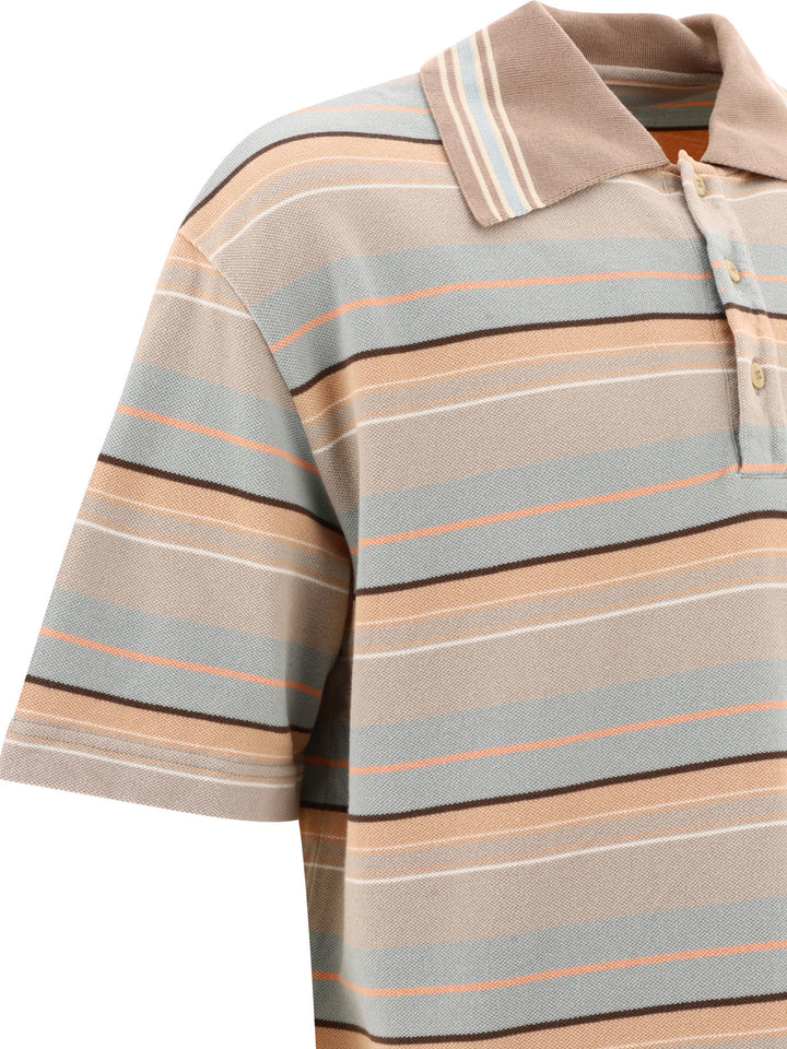 Multi-Border Kanoko Box Polo Shirts Beige