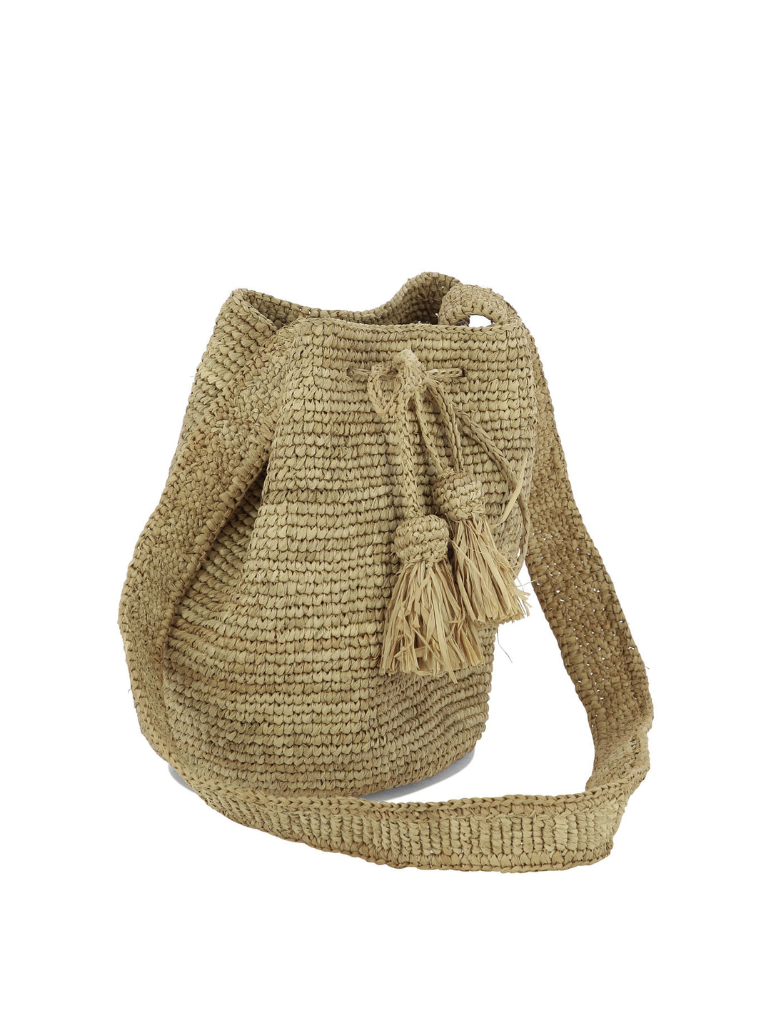 Beach Bucket Crossbody Bags Beige