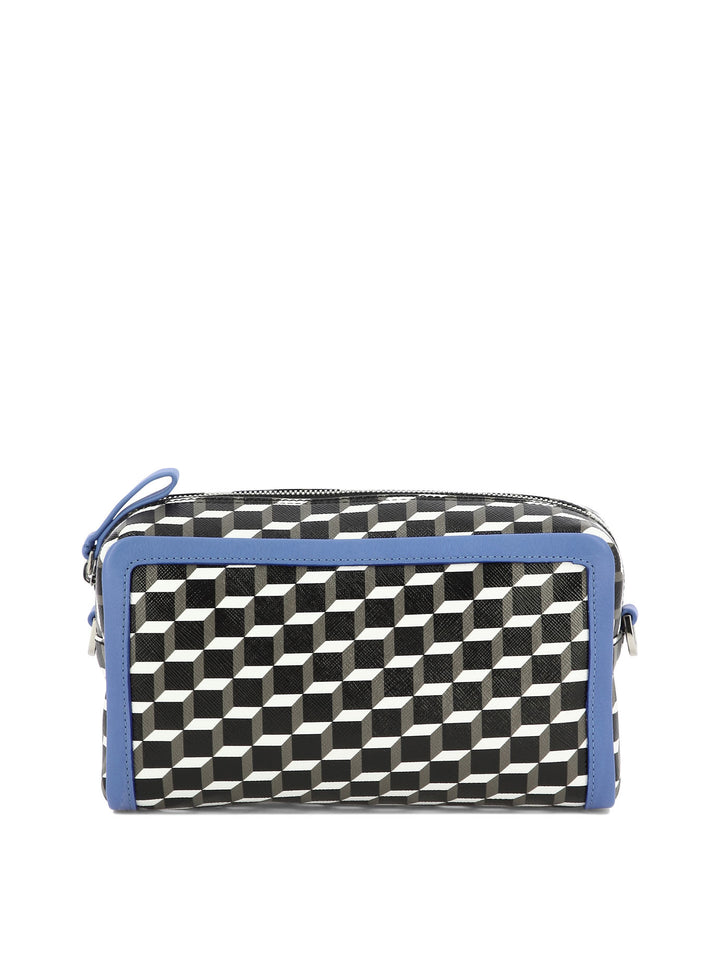 Cube Box Crossbody Bags Blue