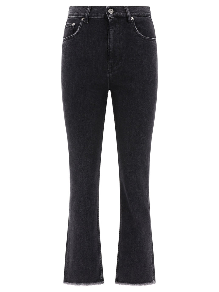 New Cropped Flare Jeans Black