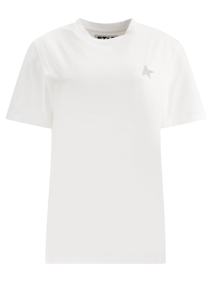 Glittered Small Star T-Shirts White