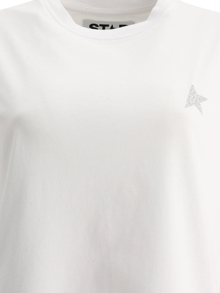 Glittered Small Star T-Shirts White