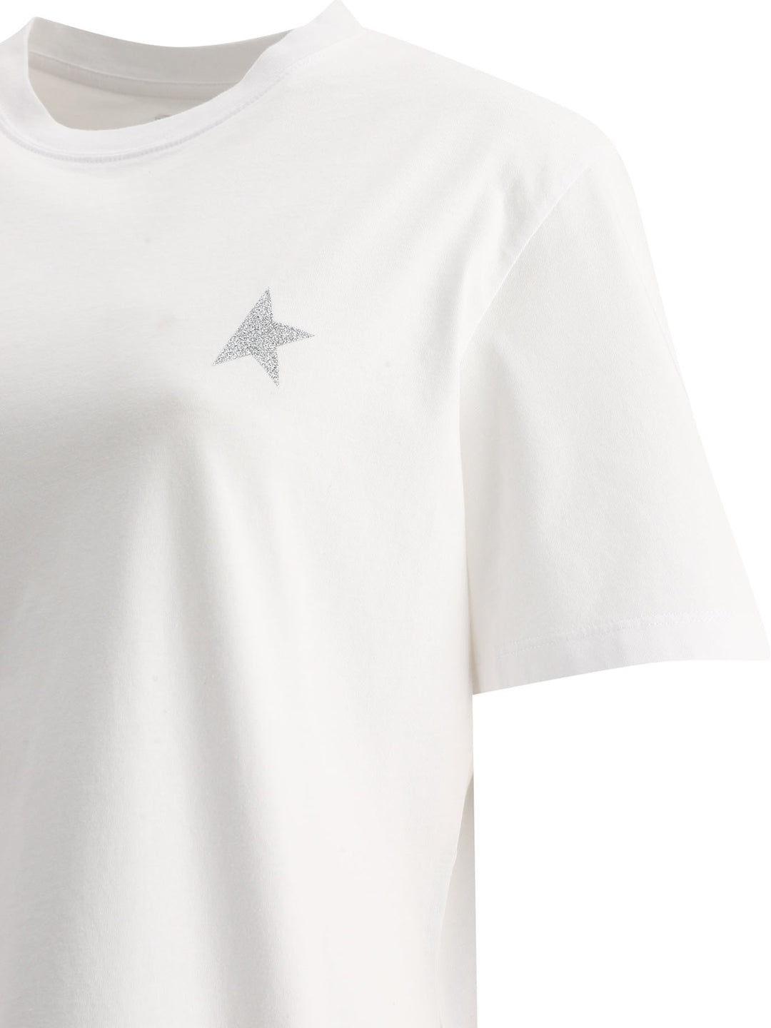 Glittered Small Star T-Shirts White