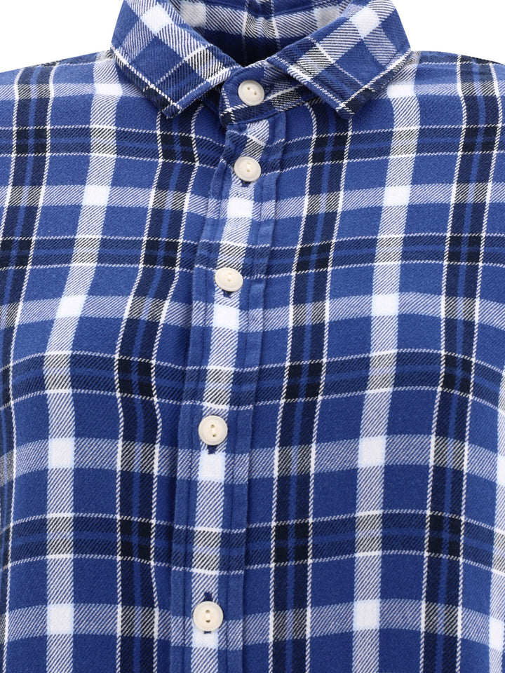 Plaid Shirt Shirts Blue